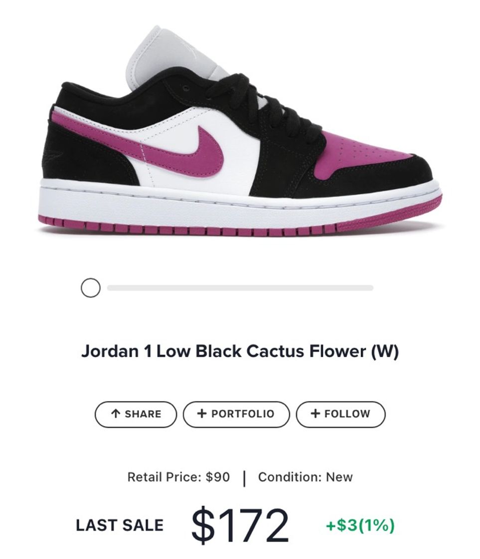 Moda Jordan 1 Low Black Cactus Flower (W)