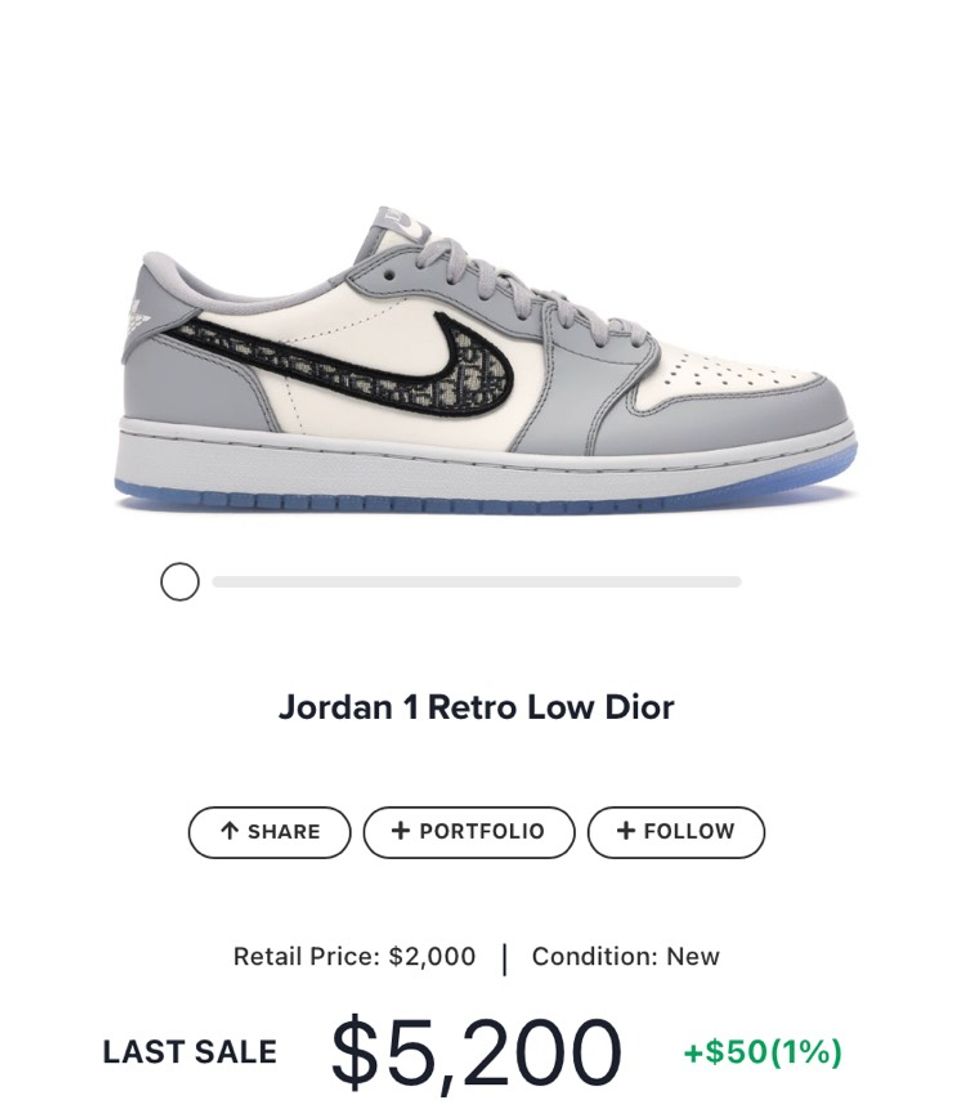 Fashion Jordan 1 Retro Low Dior