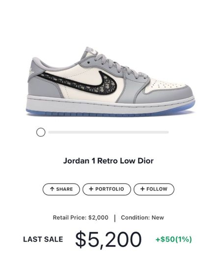 Jordan 1 Retro Low Dior