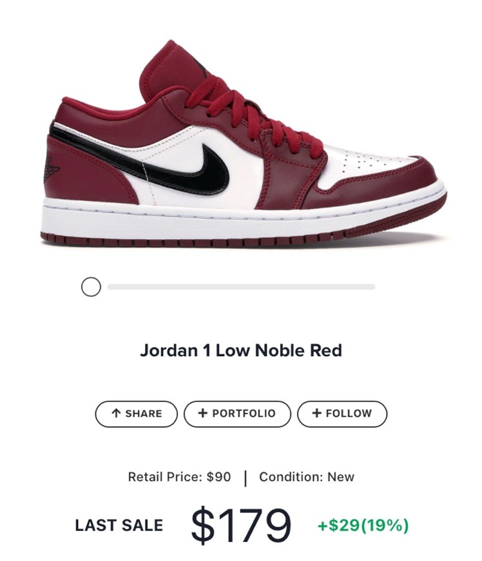 Moda Jordan 1 Low Noble Red