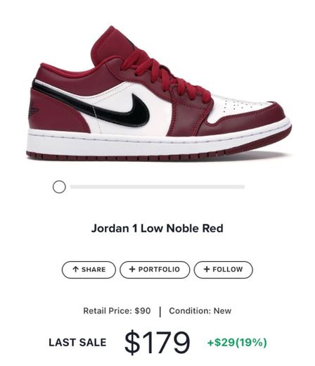 Jordan 1 Low Noble Red