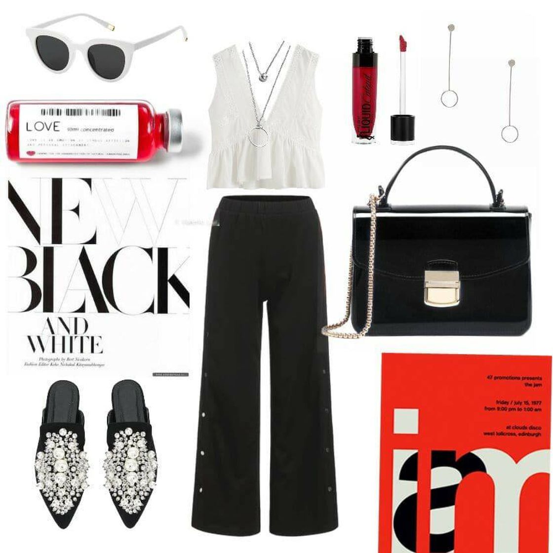 Moda Black and White look SHEIN