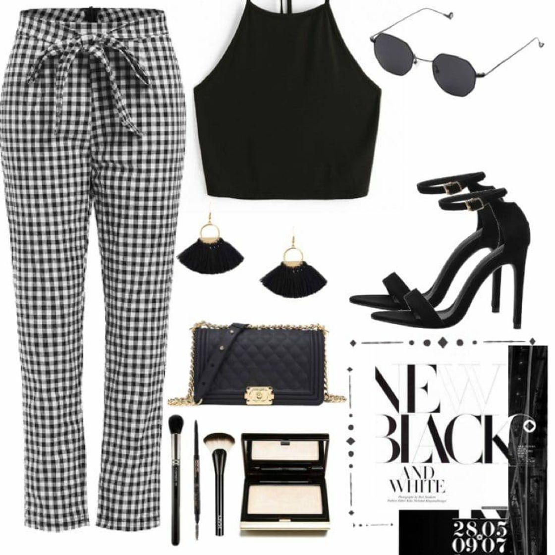 Fashion Black and White look SHEIN