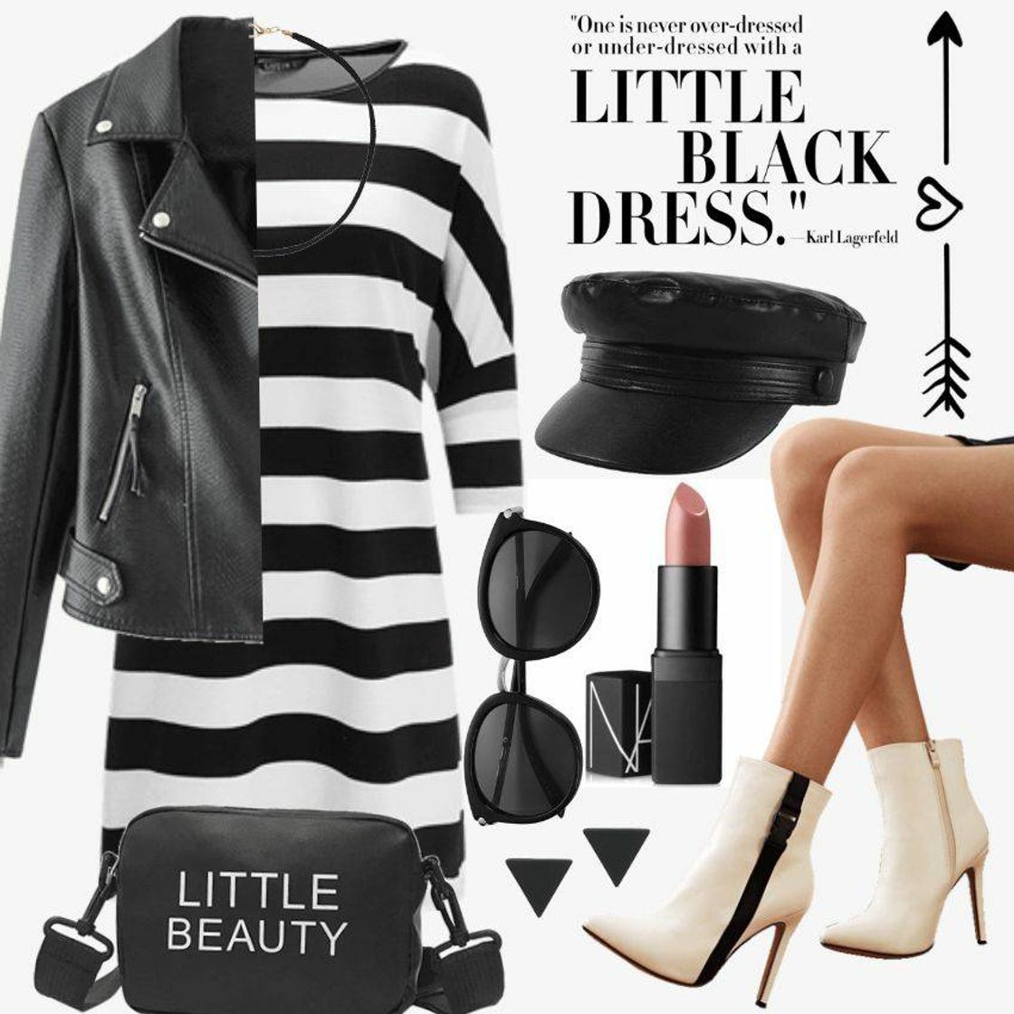 Moda Black and White look SHEIN