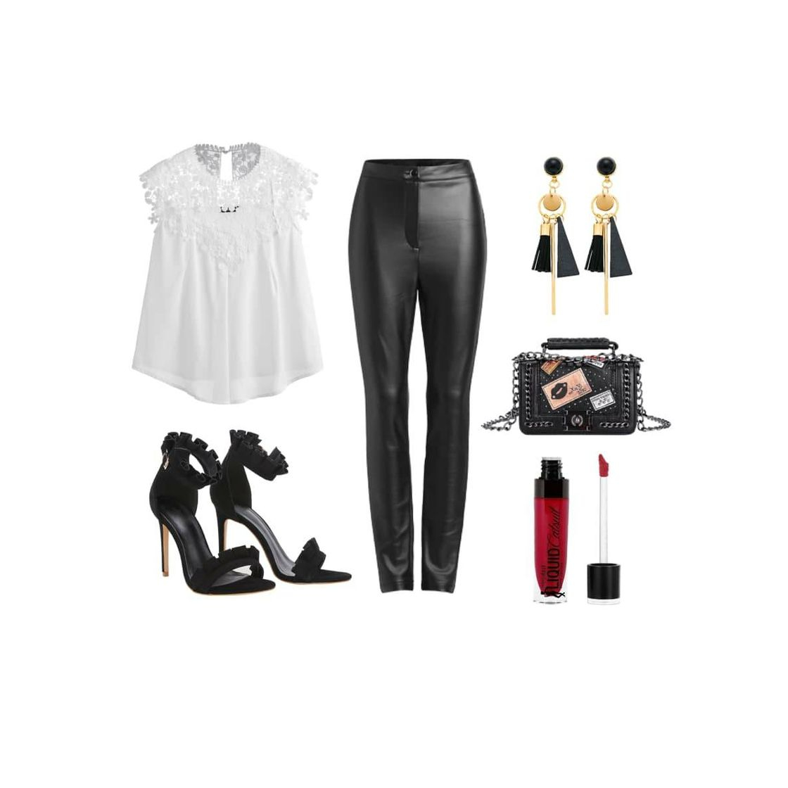 Moda Black and White look SHEIN