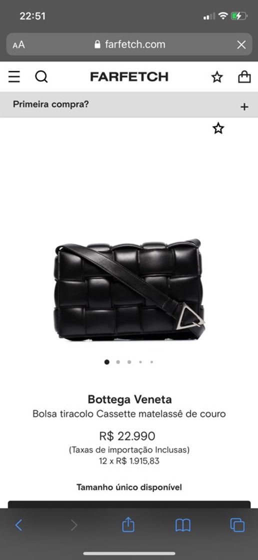 Moda Bolsa couro Bottega 