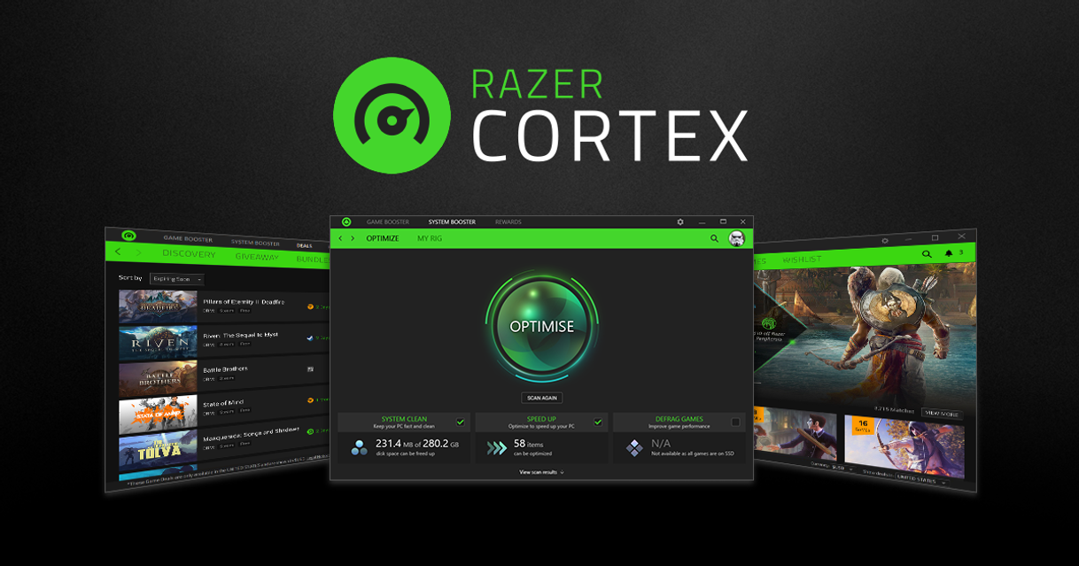 Aplicaciones Razer Cortex