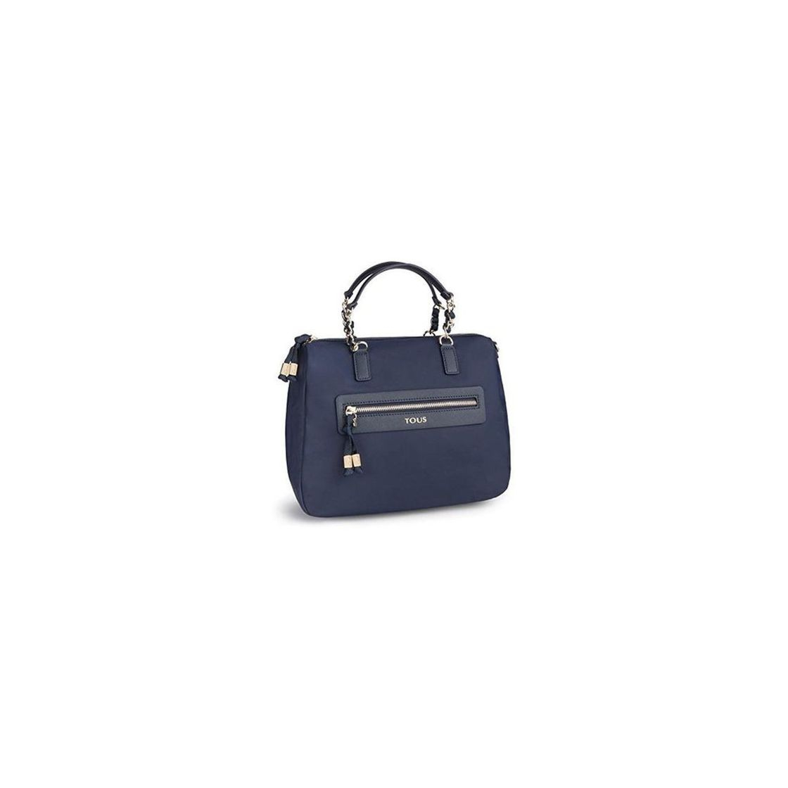 Fashion Tous Efim Brunock Chain, Bolso de Mano para Mujer, Azul