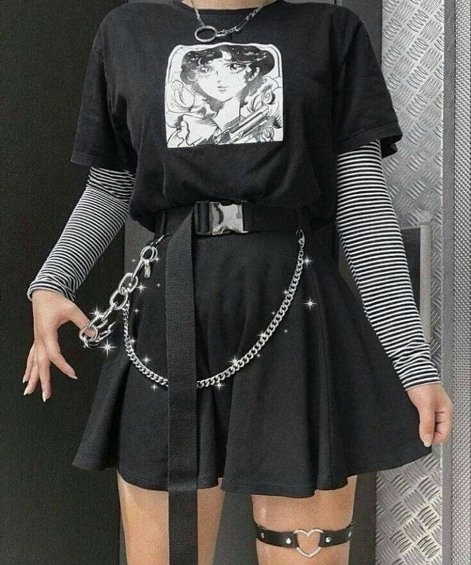 Moda conjunto de roupas estilo grunge pt2