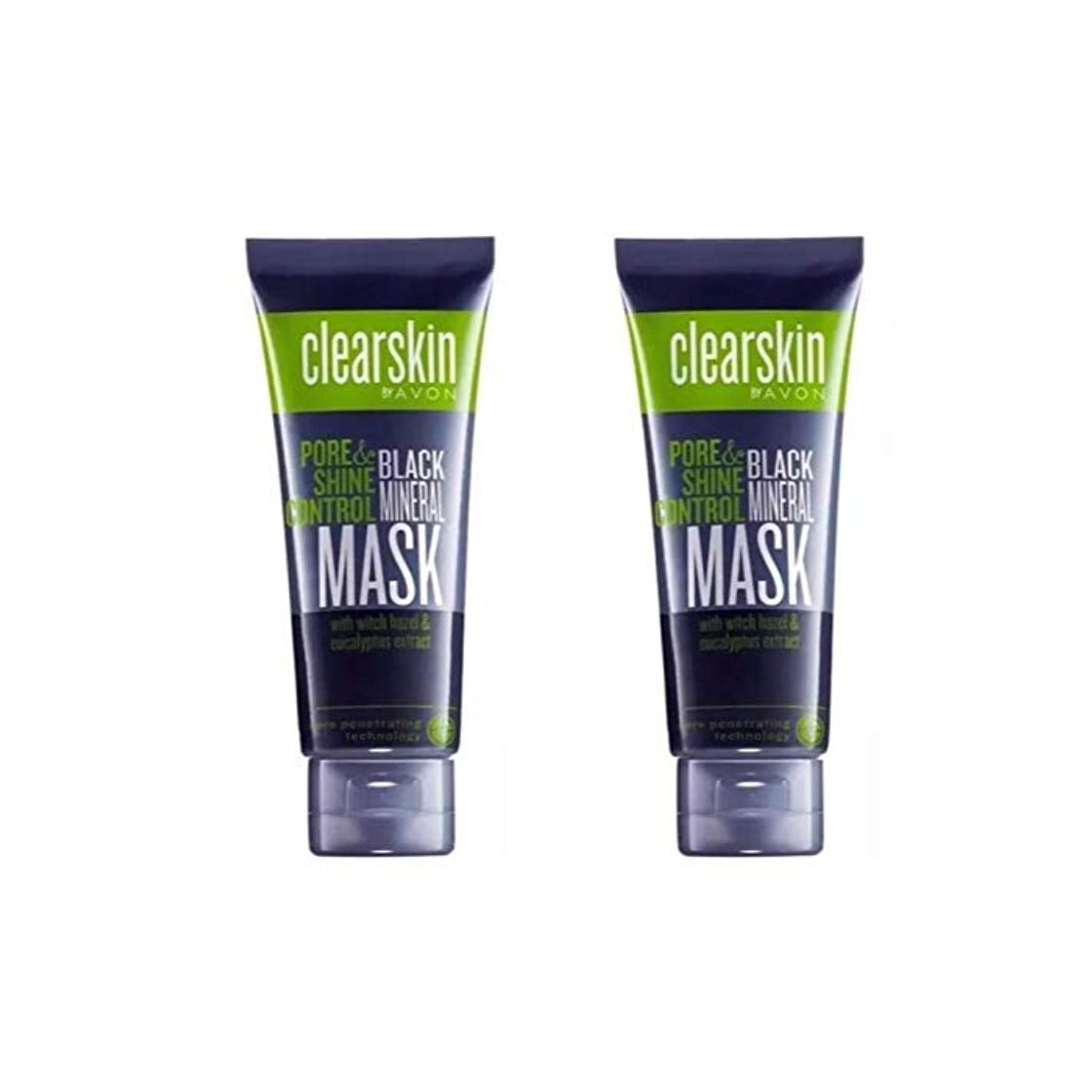 Beauty 2 mascarillas minerales AVON CLEARSKIN PORE SHINE CONTROL NEGRO