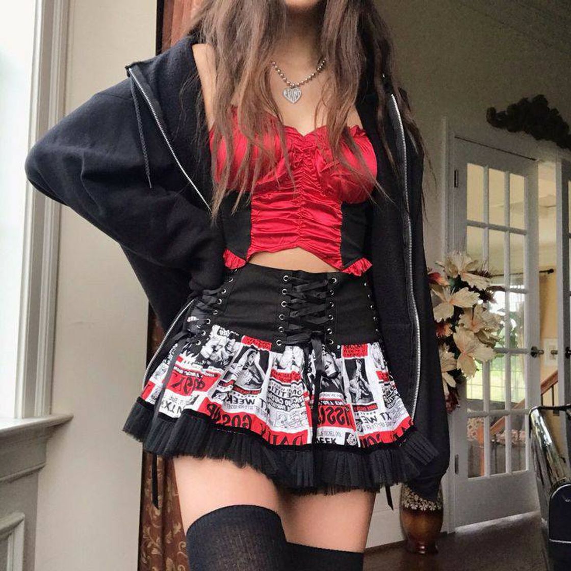 Fashion Look Alt vermelho simplesmente incrível 🩸⛓📍