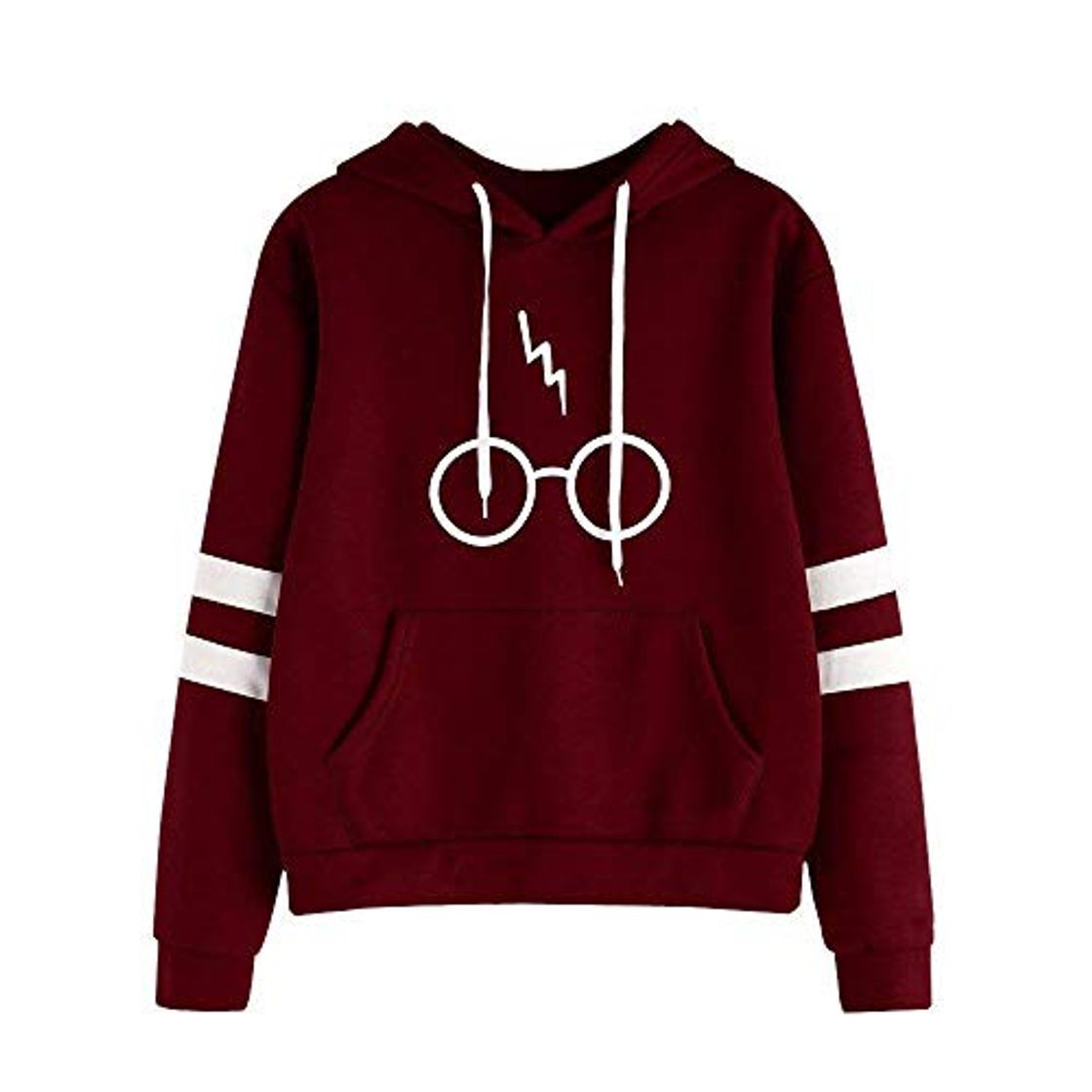 Moda CNBOY Mujeres Camisetas Manga Larga Varsity Gafas de Harry Potter Encapuchado Camisa