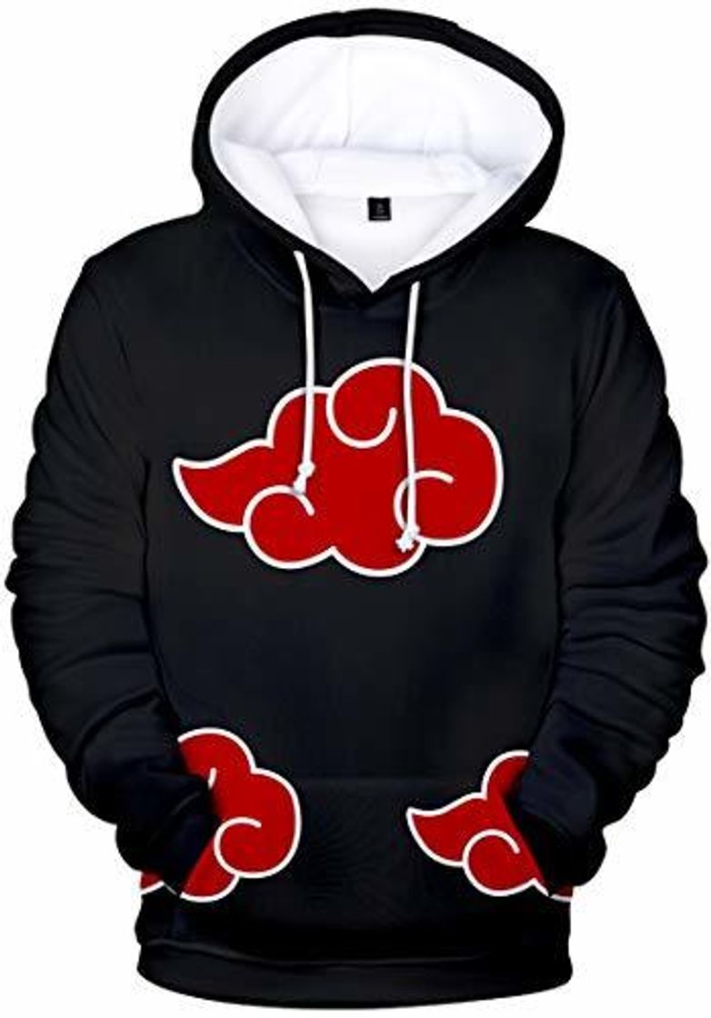 Social EMILYLE Naruto Uchiha Clan Syarinngann Japón Cómico Casual Sudadera con Capucha Deportiva