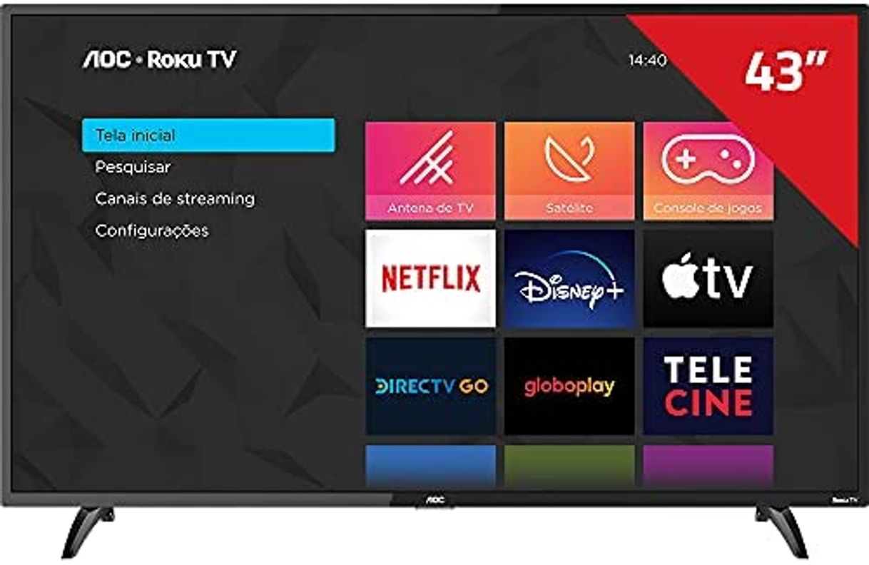 Product Smart TV LED 43" Full HD AOC ROKU TV FHD 43S5195