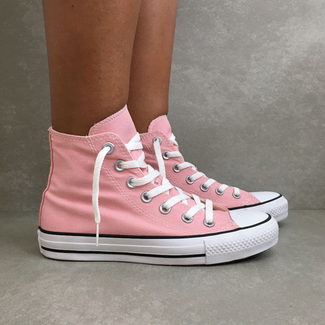 Fashion All star converse feminino rosa cano alto