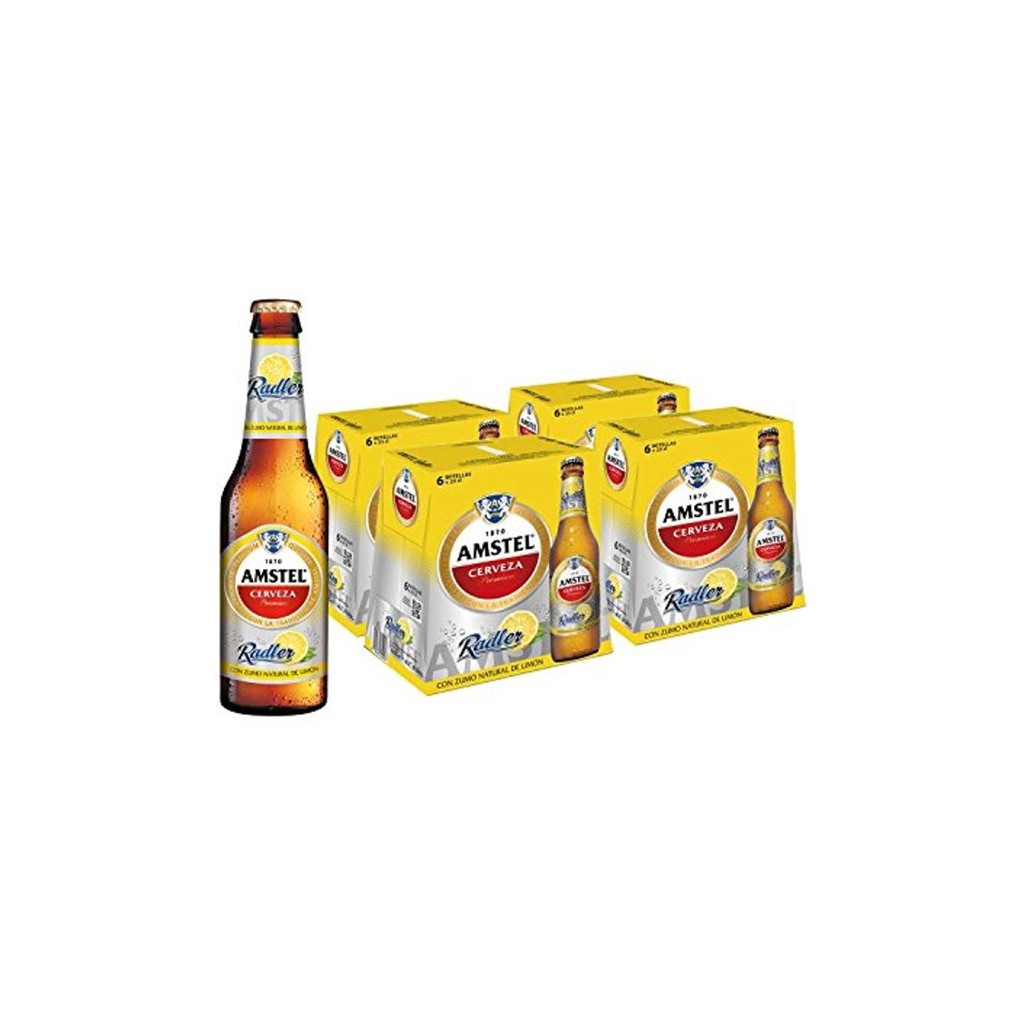 Producto Amstel Radler Limon Cerveza - 4 Packs de 6 Botellas x 250