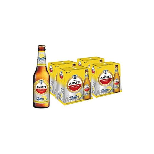 Amstel Radler Limon Cerveza - 4 Packs de 6 Botellas x 250