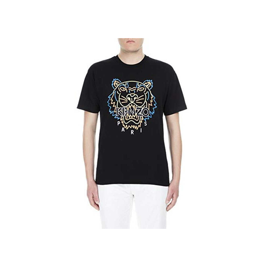 Fashion Kenzo Camiseta de Tigre Cara Negra Black Small