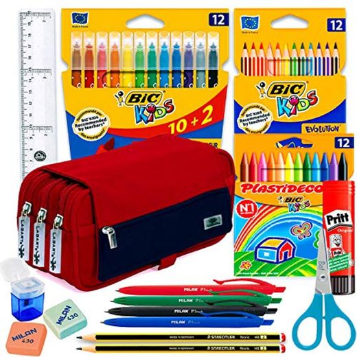 Estuche Escolar Pack material escolar kawaii Estuches Grandes