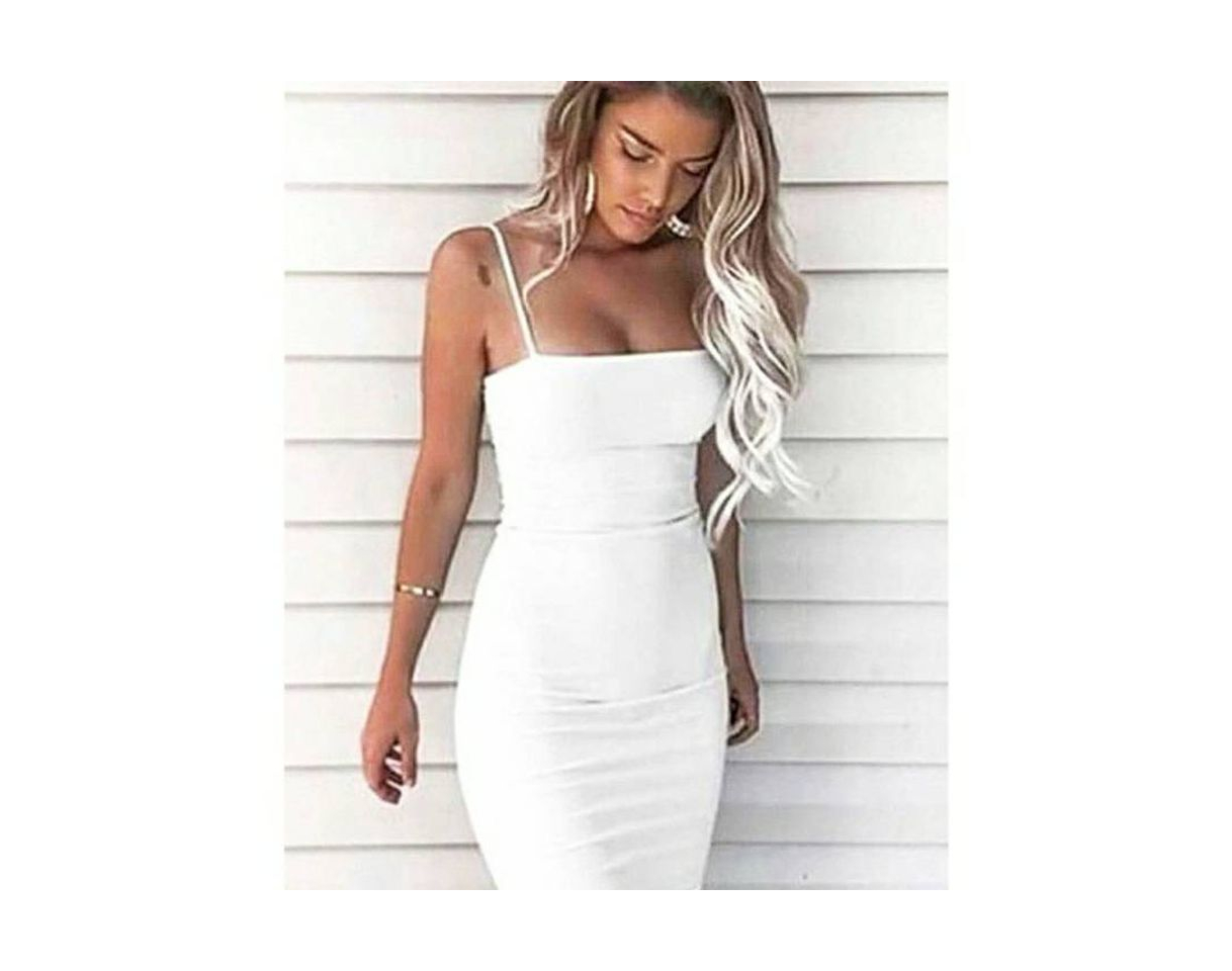 Moda vestido tubinho branco 