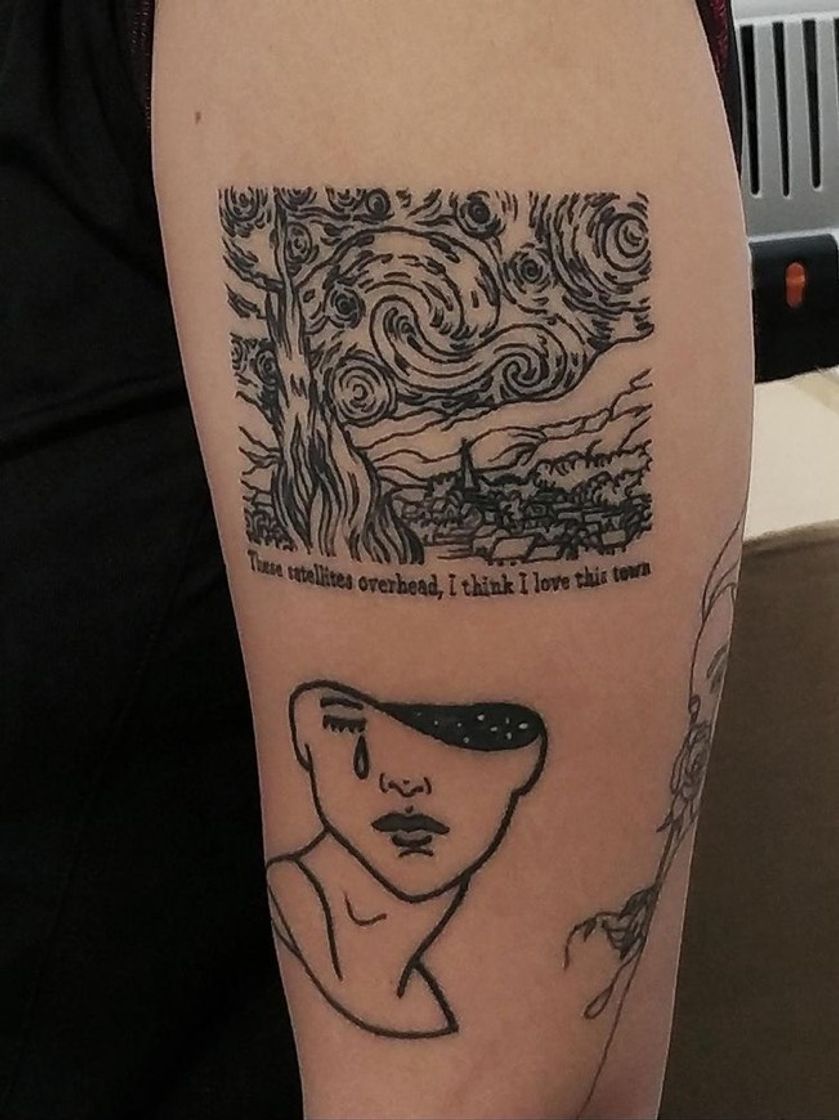 Fashion van gogh tattoo