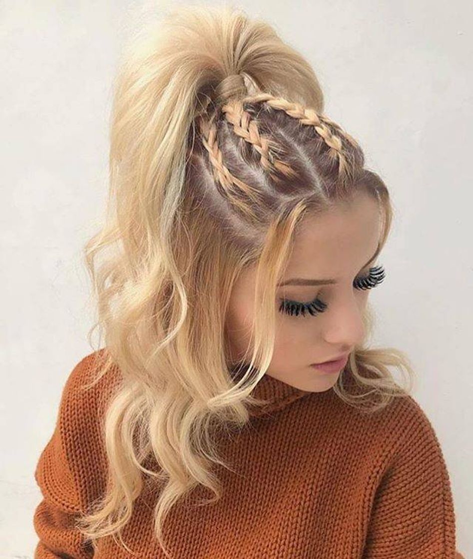 Moda Penteado com tranças finas