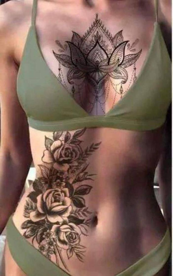 Moda Tatuagem na barriga