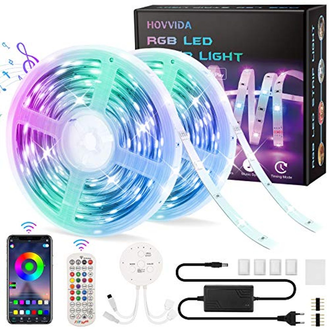Social 20M Tiras LED RGB 5050 Música