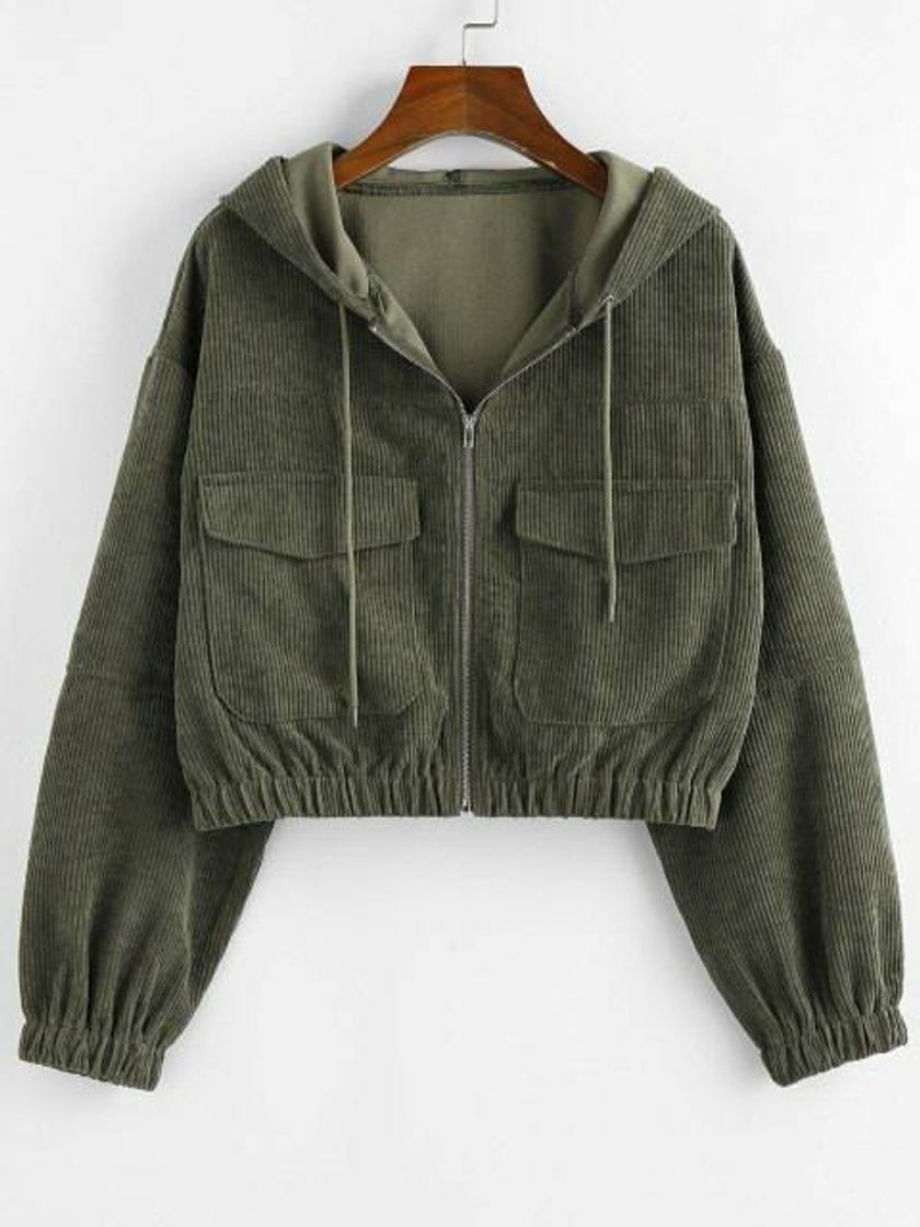 Fashion Jaqueta verde militar ZAFUL