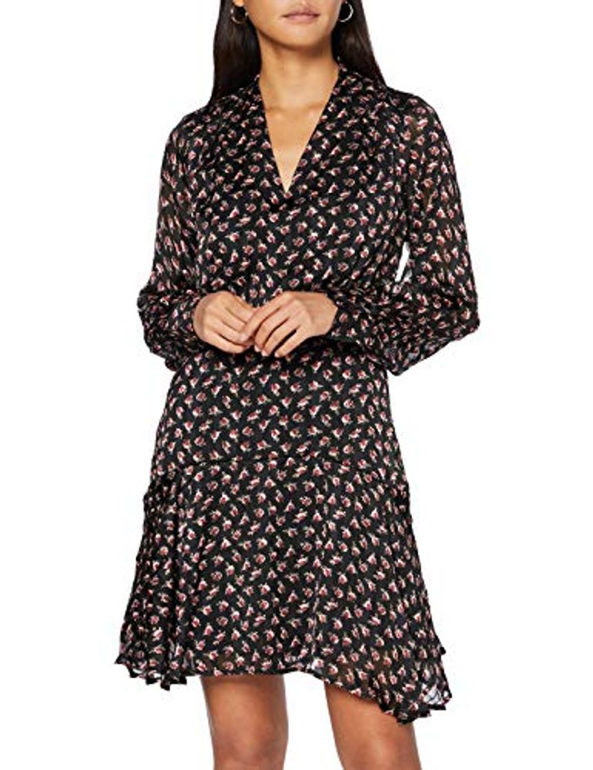 Scotch & Soda Floral Printed Dress In Sheer Stripe Quality Vestido Casual