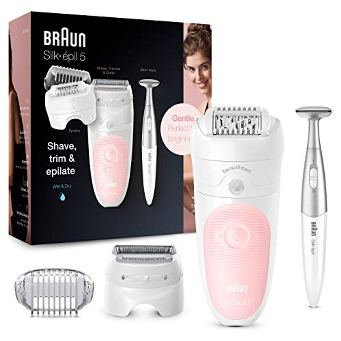 Producto Braun Silk-épil 5 5-820 Depiladora mujer eléctrica, depilación suave para principiantes, cabezal