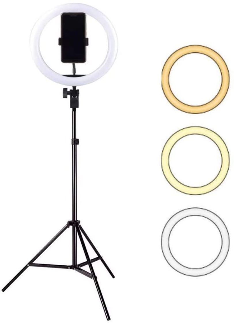 Social anel de luz led com tripé, 26 cm 