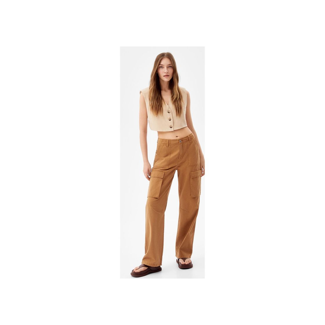 Moda Pantalón cargo straight Bershka