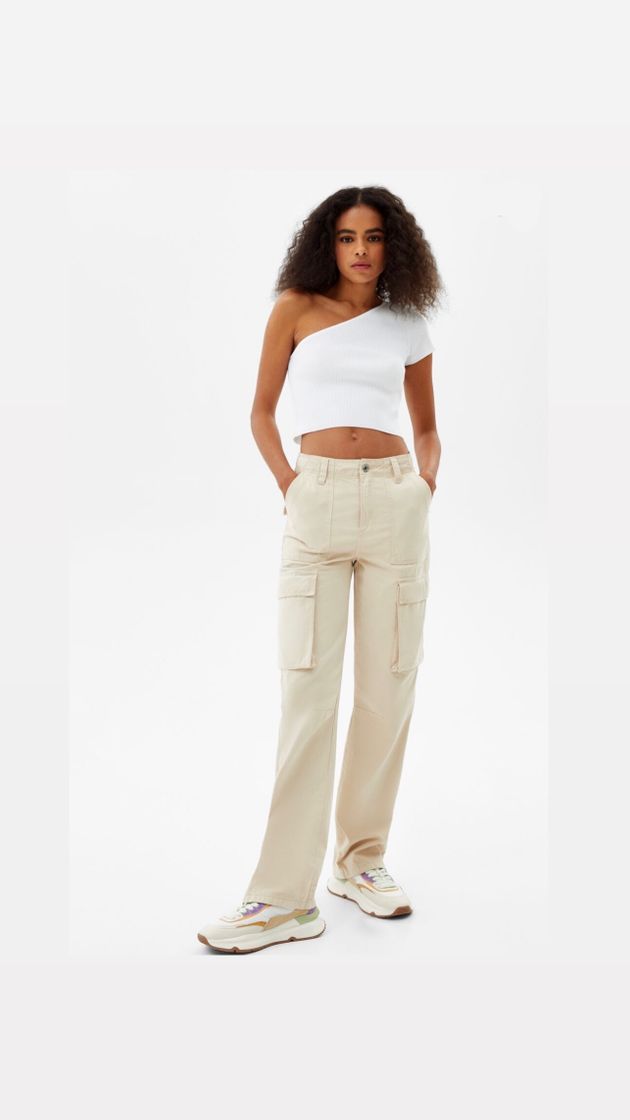 Moda Pantalón Bershka cargo straight 