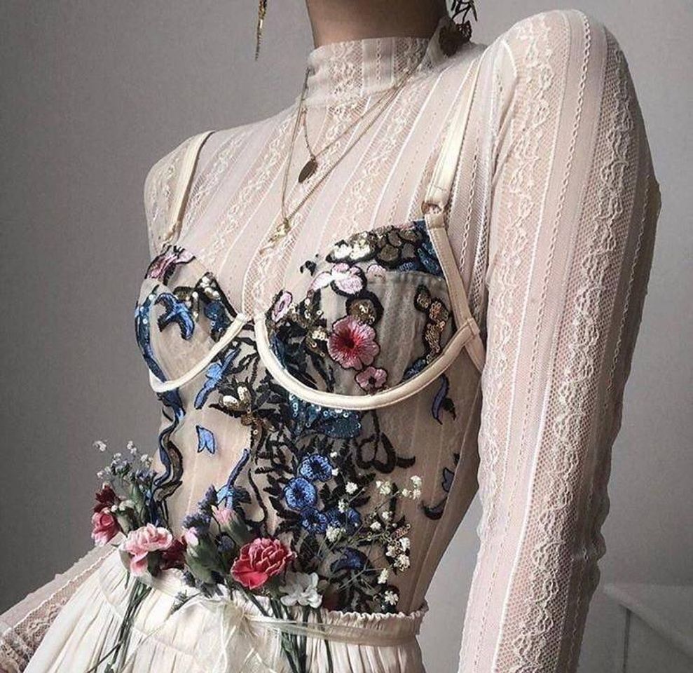 Fashion sobreposição com corset