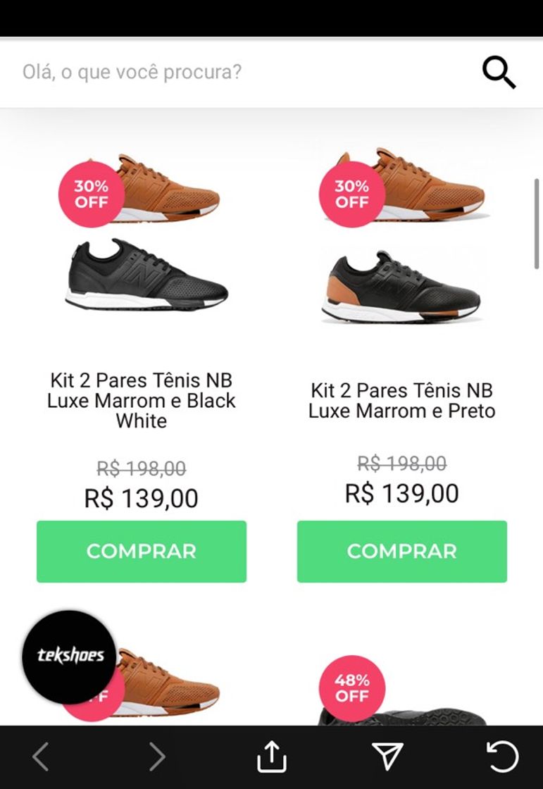 Fashion Tênis 3 por 180 