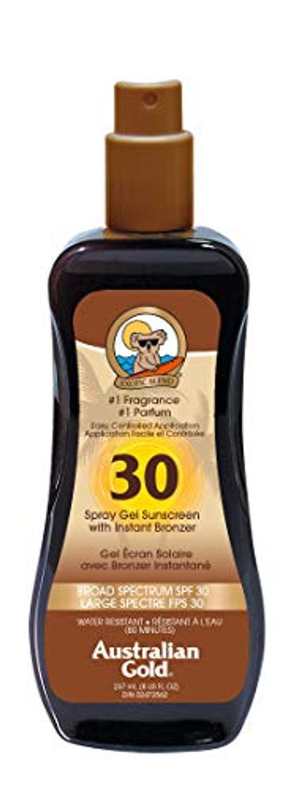 Beauty Australian Gold Sunscreen Spf30 Spray Gel With Instant Bronzer 237 ml 1