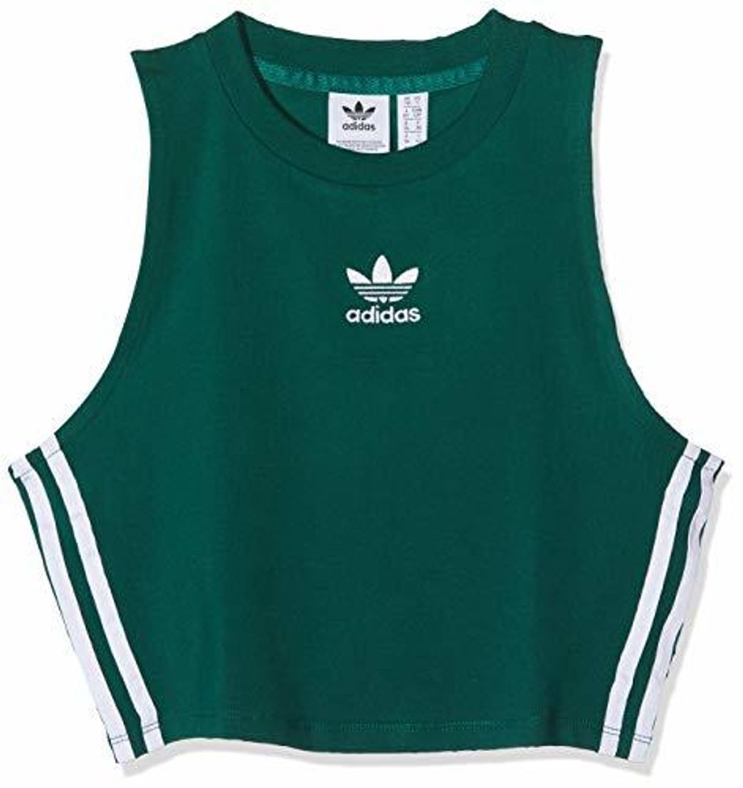 adidas Crop Camiseta de Tirantes, Mujer, Verde