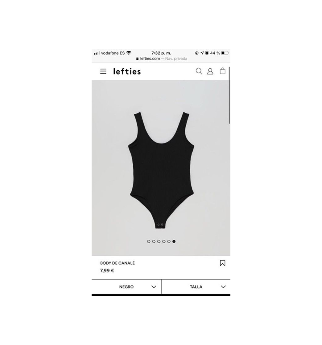 Moda Body Lefties Interior Negro