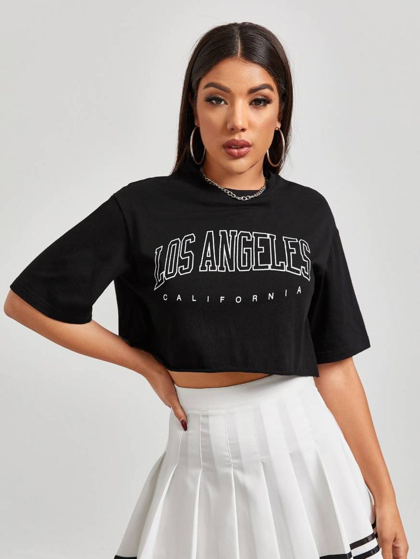 Fashion Camiseta los Angeles shein