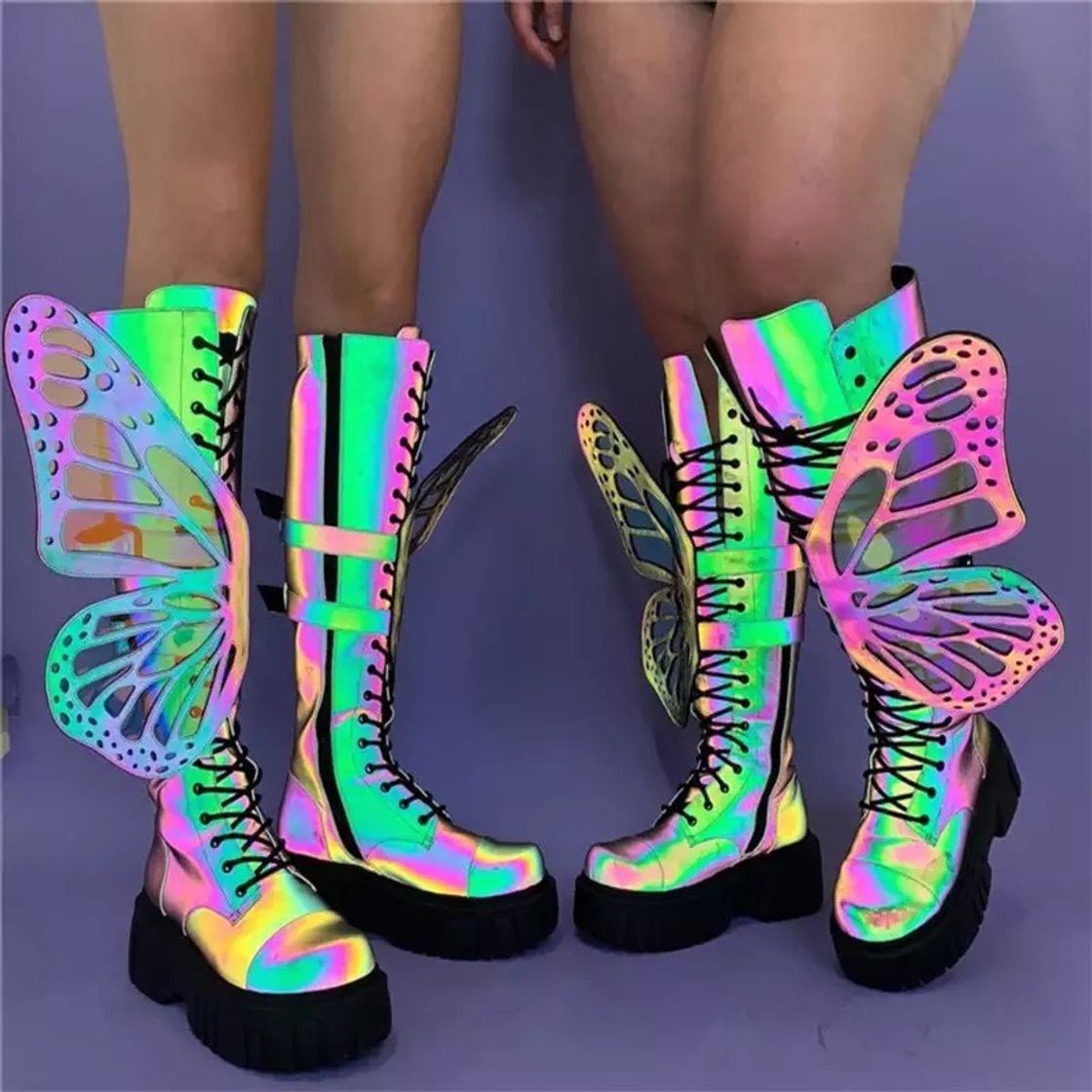 Moda Botas holográficas