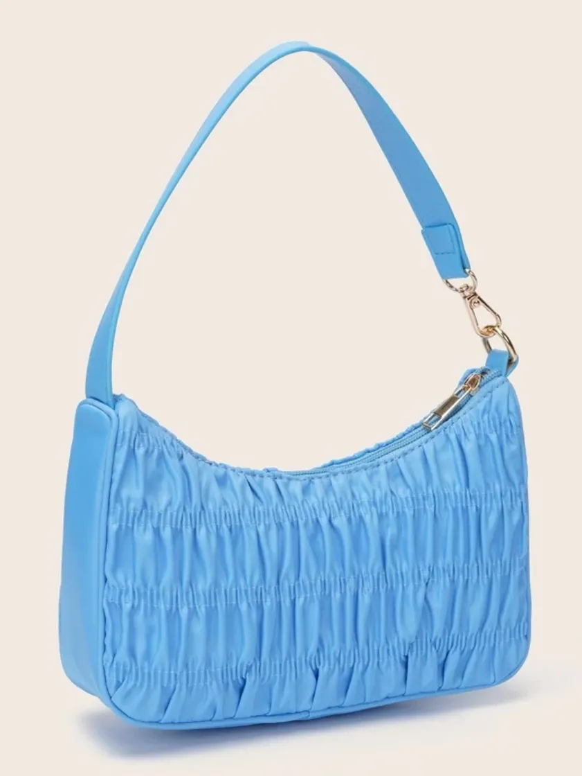 Fashion Bag ruched bag Blue shein