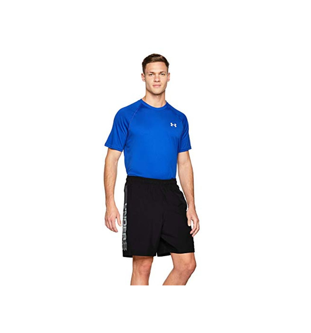 Moda Under Armour Woven Graphic Wordmark Shorts Pantalones de hombre, pantalón corto ultraligero