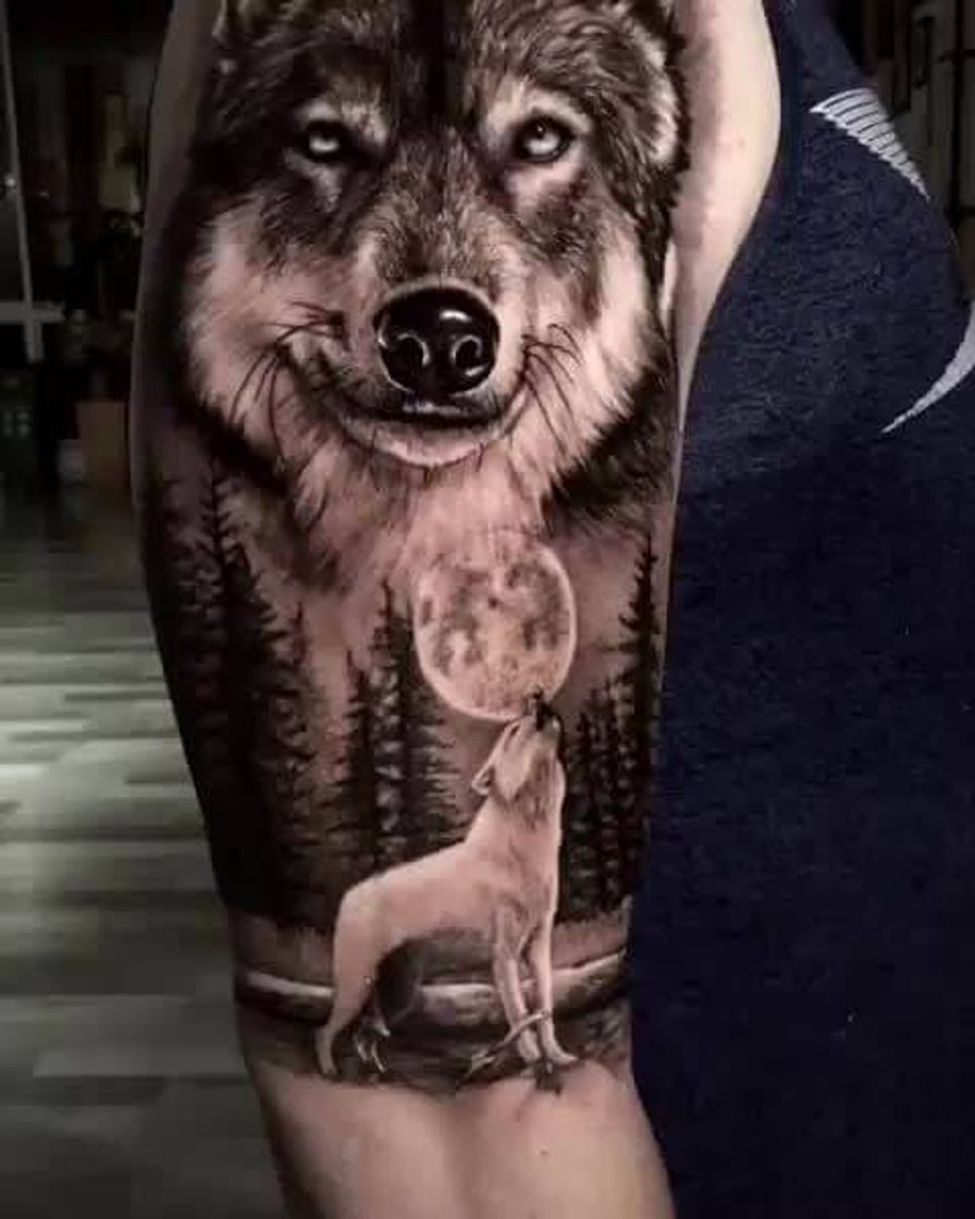 Fashion Foto de tatto de lobo