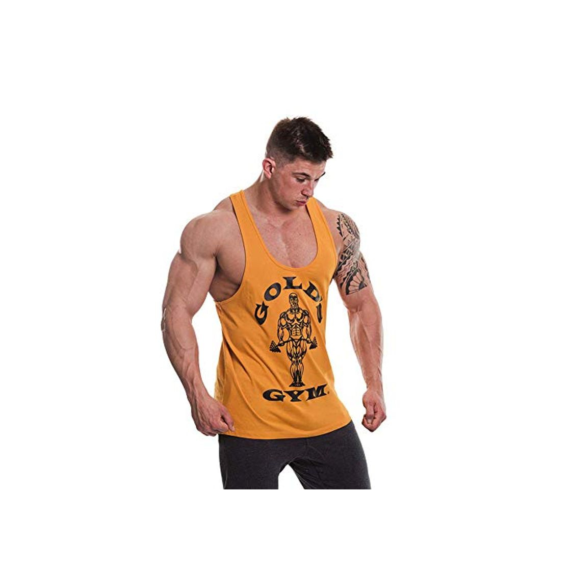 Fashion Gold´s Gym GGVST-003 Muscle Joe - Camiseta musculación para Hombre