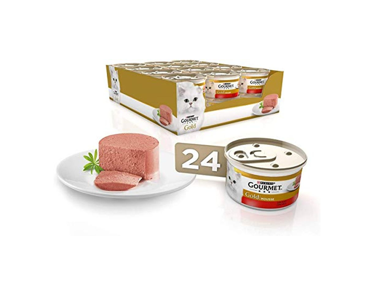 Products Purina Gourmet Gold Mousse comida para gatos con Buey 24 x 85