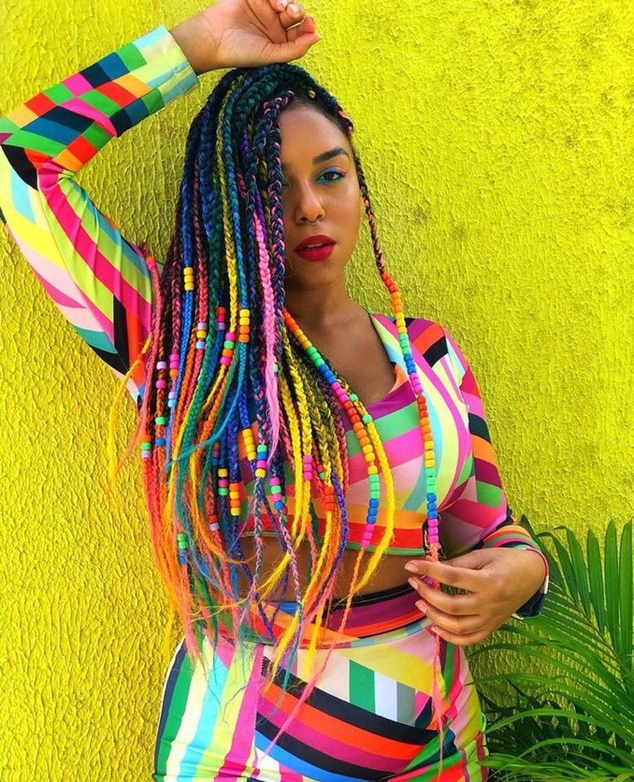 Moda Tranças Coloridas