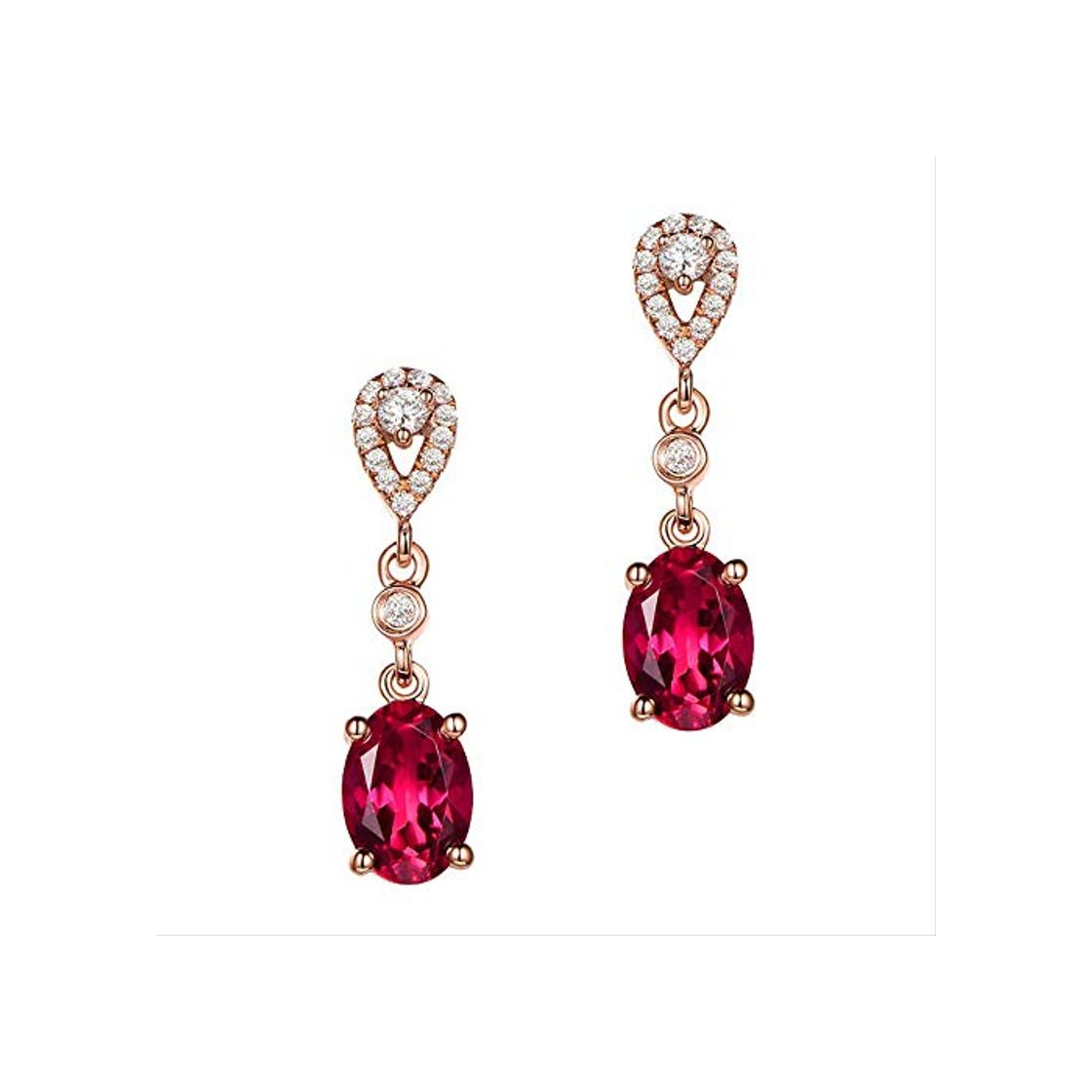 Moda Regalos Pendientes Oro rosa Rubí Peridoto Pendiente Diamante Brincos Ágata Piedra preciosa Jade Pendientes de granate Mujeres