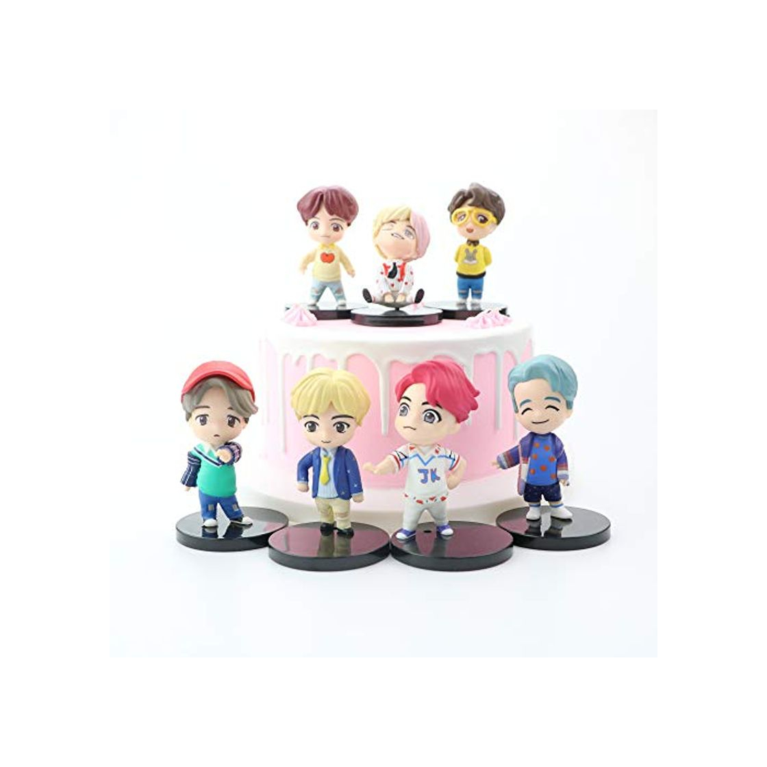 Producto Kpop BTS Cake Toppers Set fingure Characters Set of Action Figure Toys Cake Toppers for Bangtan Boys Birthday Party Supplies