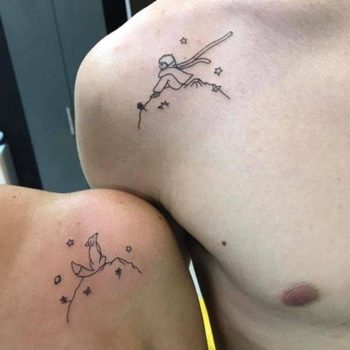 Social Tatuagem em dupla tema "Pequeno Principe"